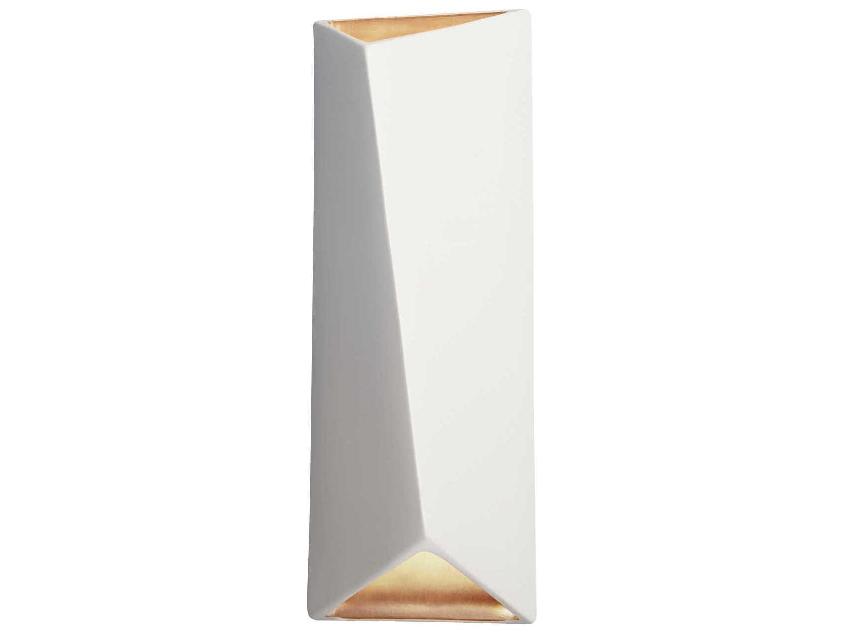Justice Design Group Ambiance White LED Wall Sconce