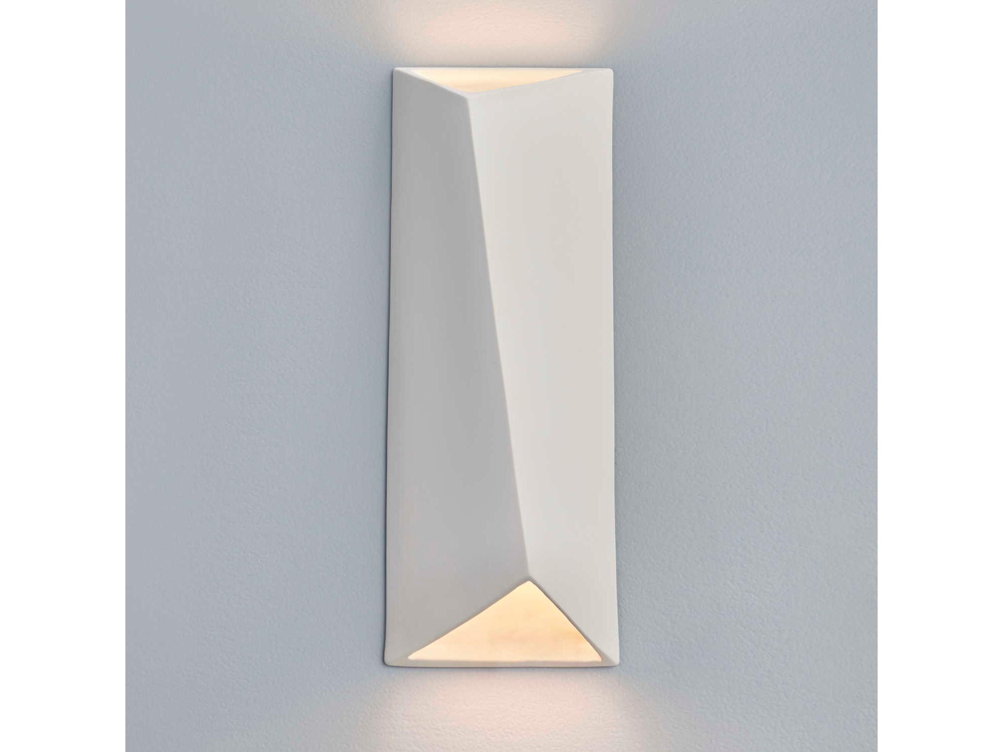 Justice Design Group Ambiance White LED Wall Sconce