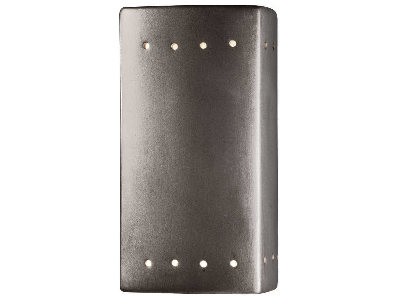 Justice Design Group Ambiance Outdoor Wall Light with Perfs (Open Top & Bottom)