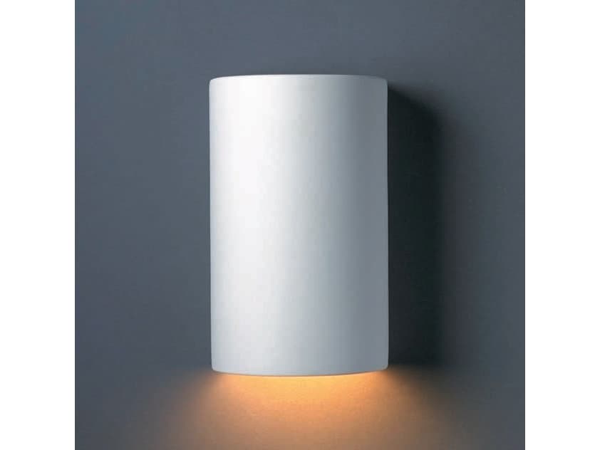 Justice Design Group Ambiance 1-Light White Wall Sconce