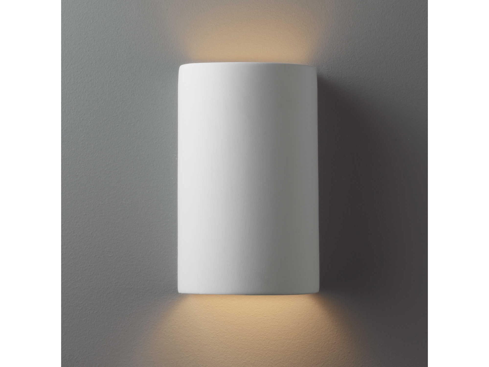 Justice Design Group Ambiance 1-Light White Wall Sconce