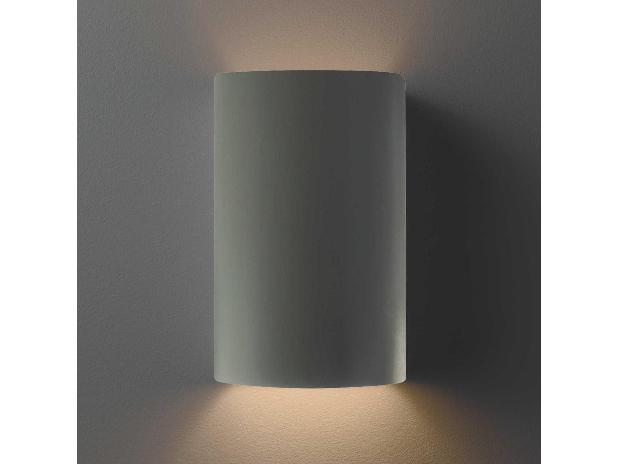 Justice Design Group Ambiance 1-Light White Wall Sconce