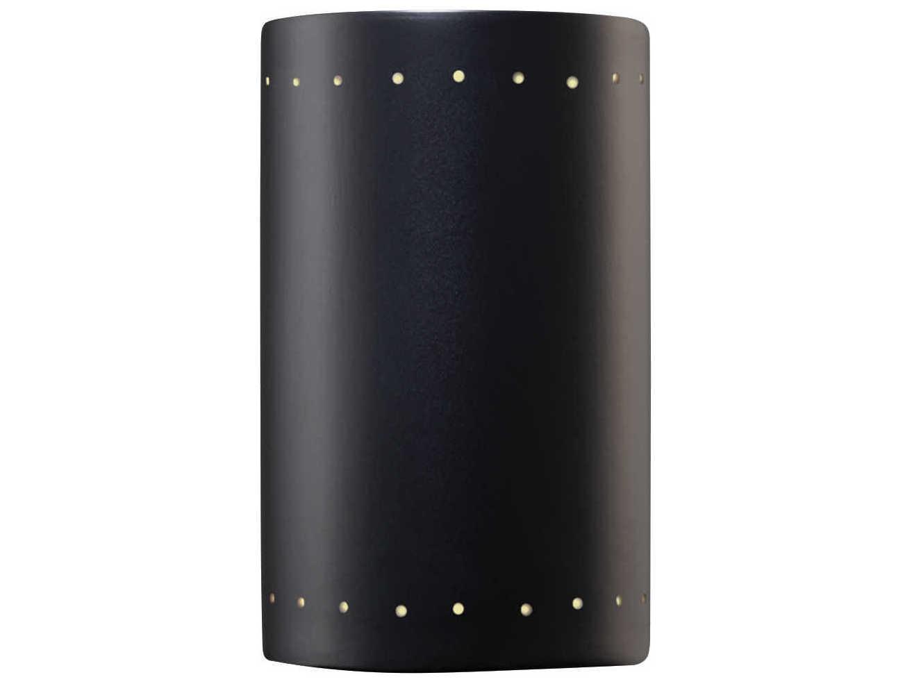 Justice Design Group Ambiance Outdoor Wall Light with Perfs (Closed Top)