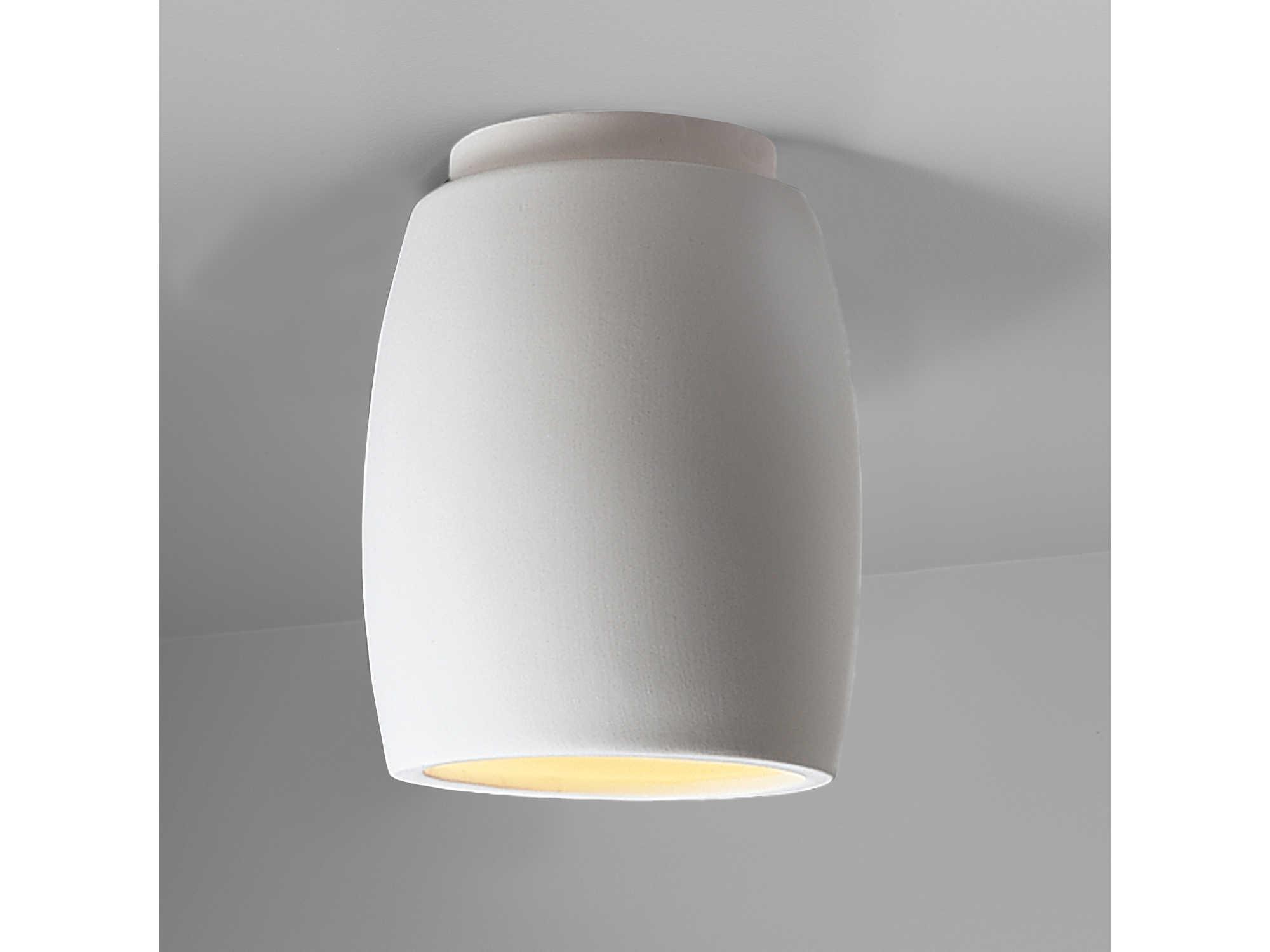 Justice Design Group Radiance 1-Light White Cylinder Flush Mount