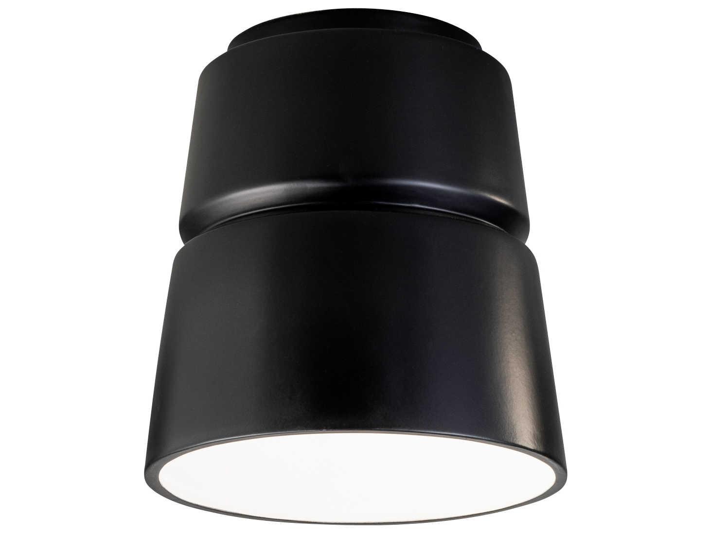 Justice Design Group Radiance 1-Light White Bell Flush Mount