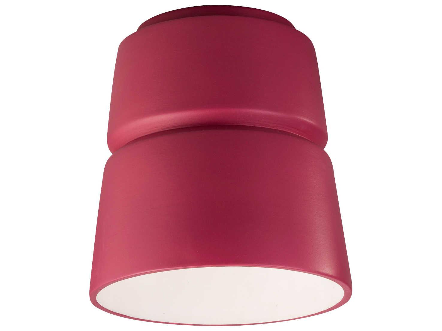 Justice Design Group Radiance 1-Light White Bell Flush Mount