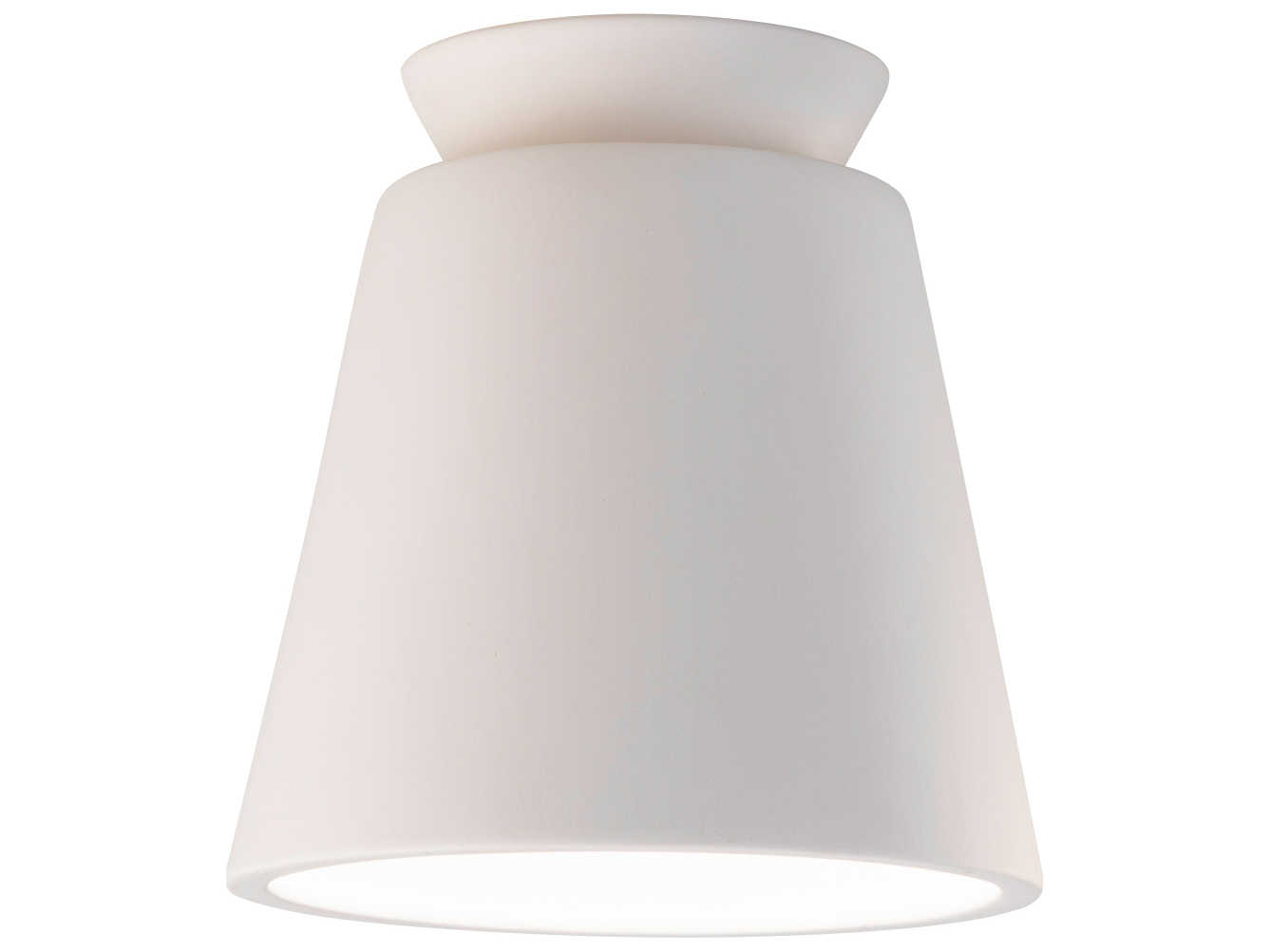 Justice Design Group Radiance 1-Light White Empire Flush Mount