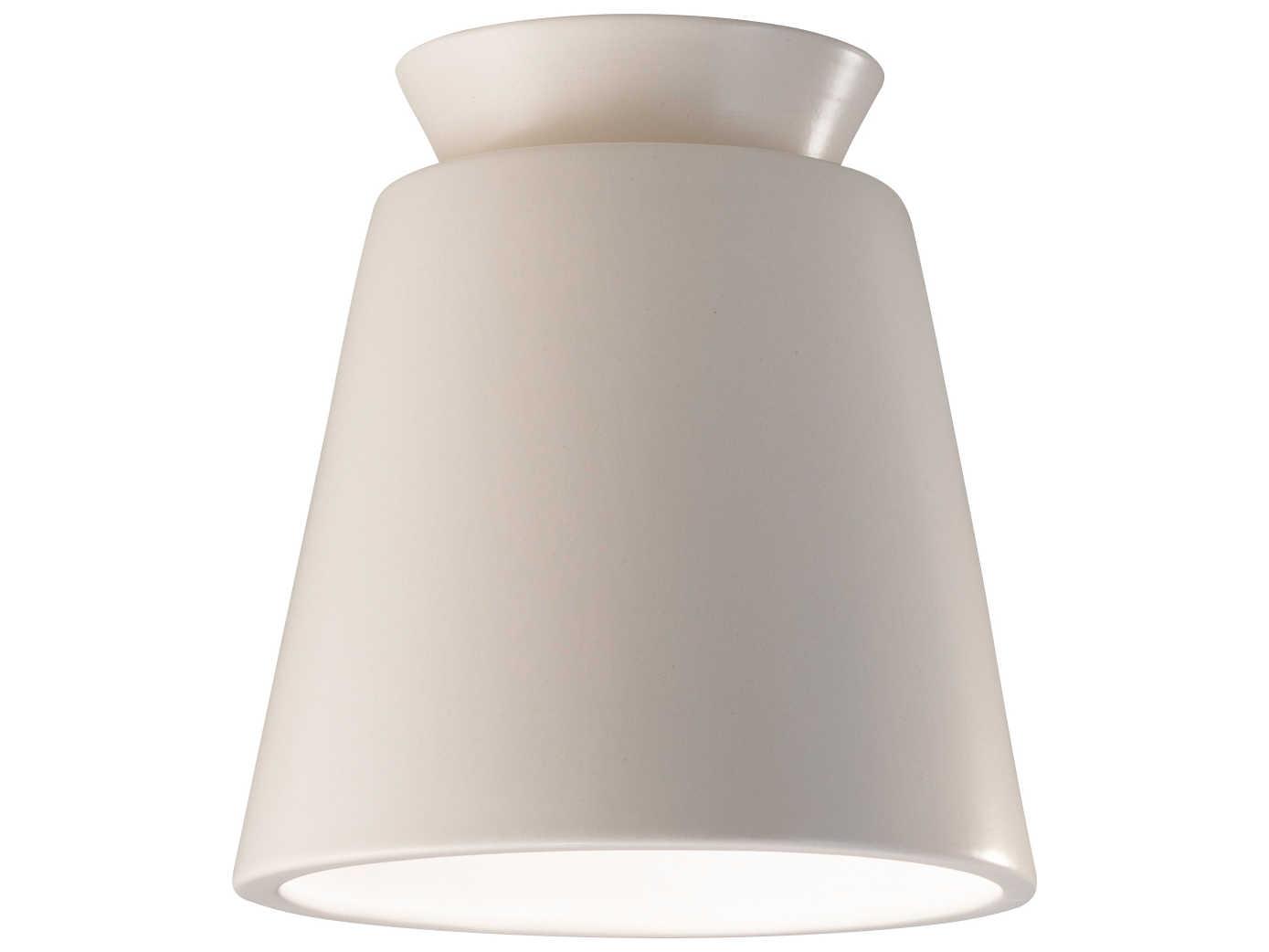 Justice Design Group Radiance 1-Light White Empire Flush Mount