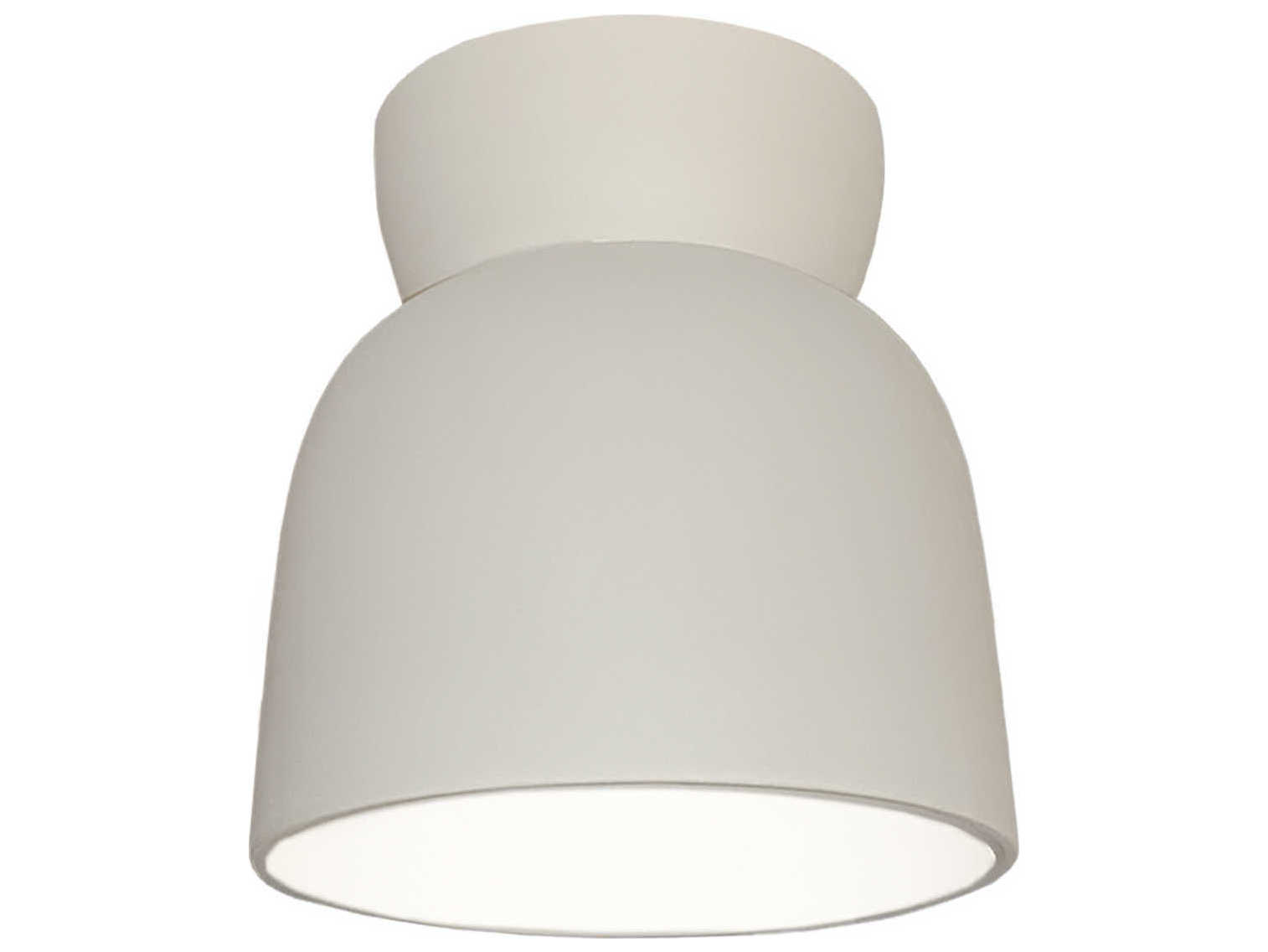 Justice Design Group Radiance 1-Light White Bell Flush Mount