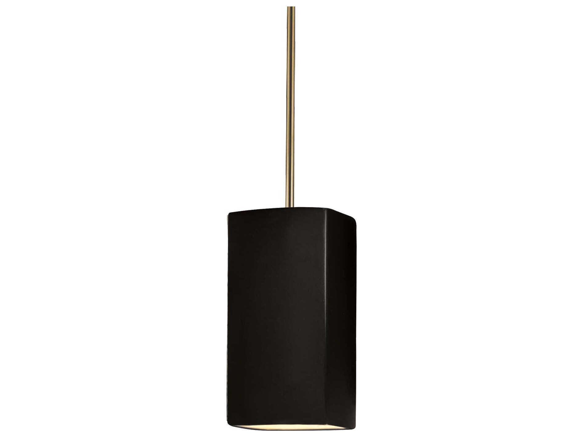 Justice Design Group Radiance 1-Light Black Mini Pendant