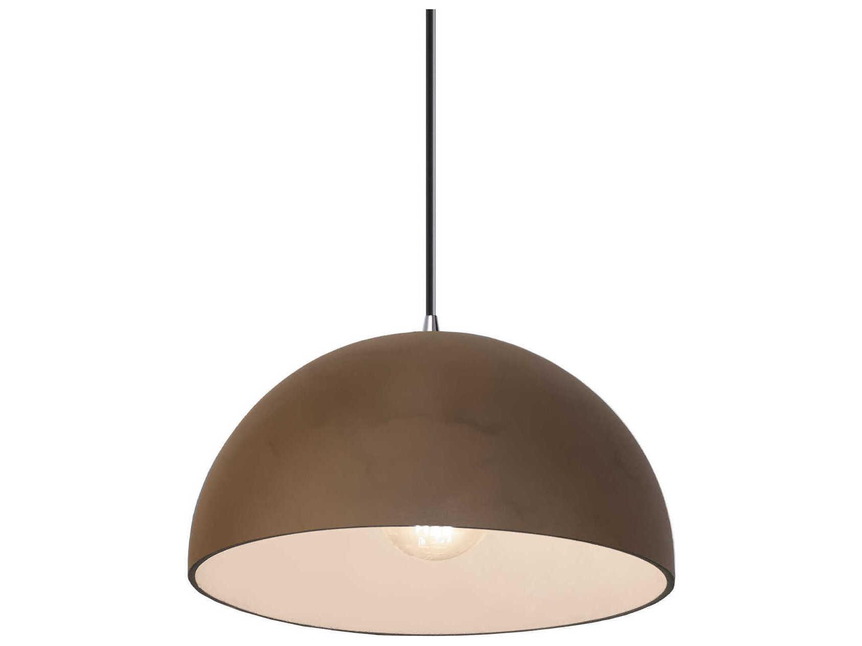 Justice Design Group Radiance 1-Light Black Dome Pendant