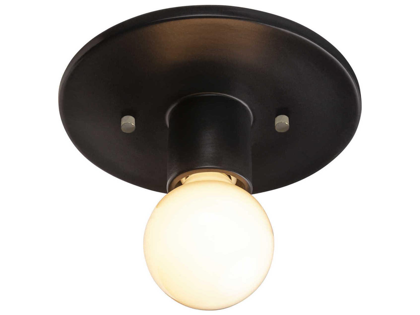Justice Design Group Ambiance 1-Light White Flush Mount