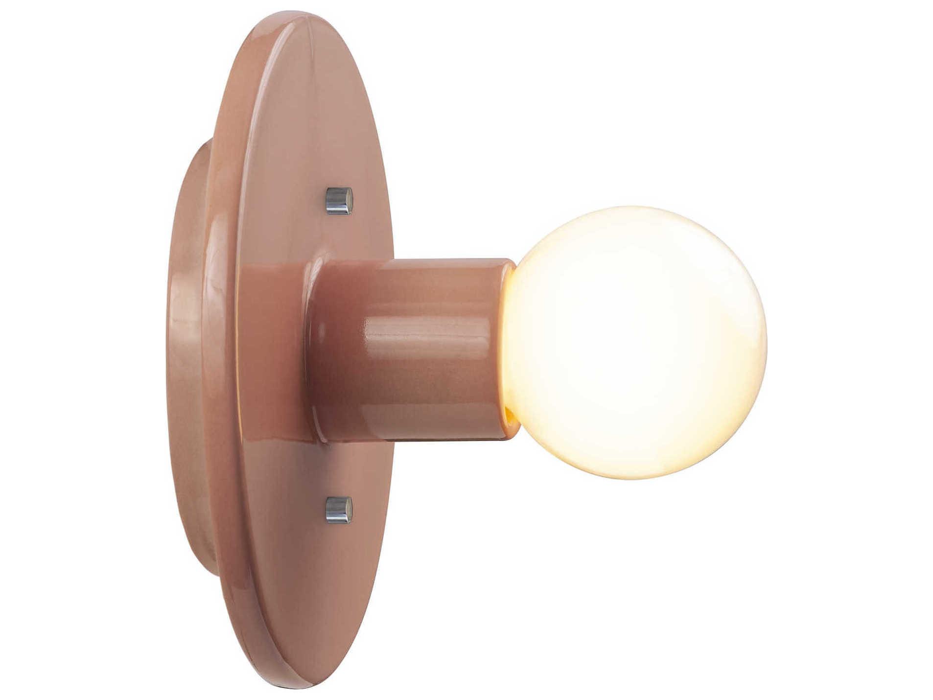 Justice Design Group Ambiance 1-Light Pink Wall Sconce