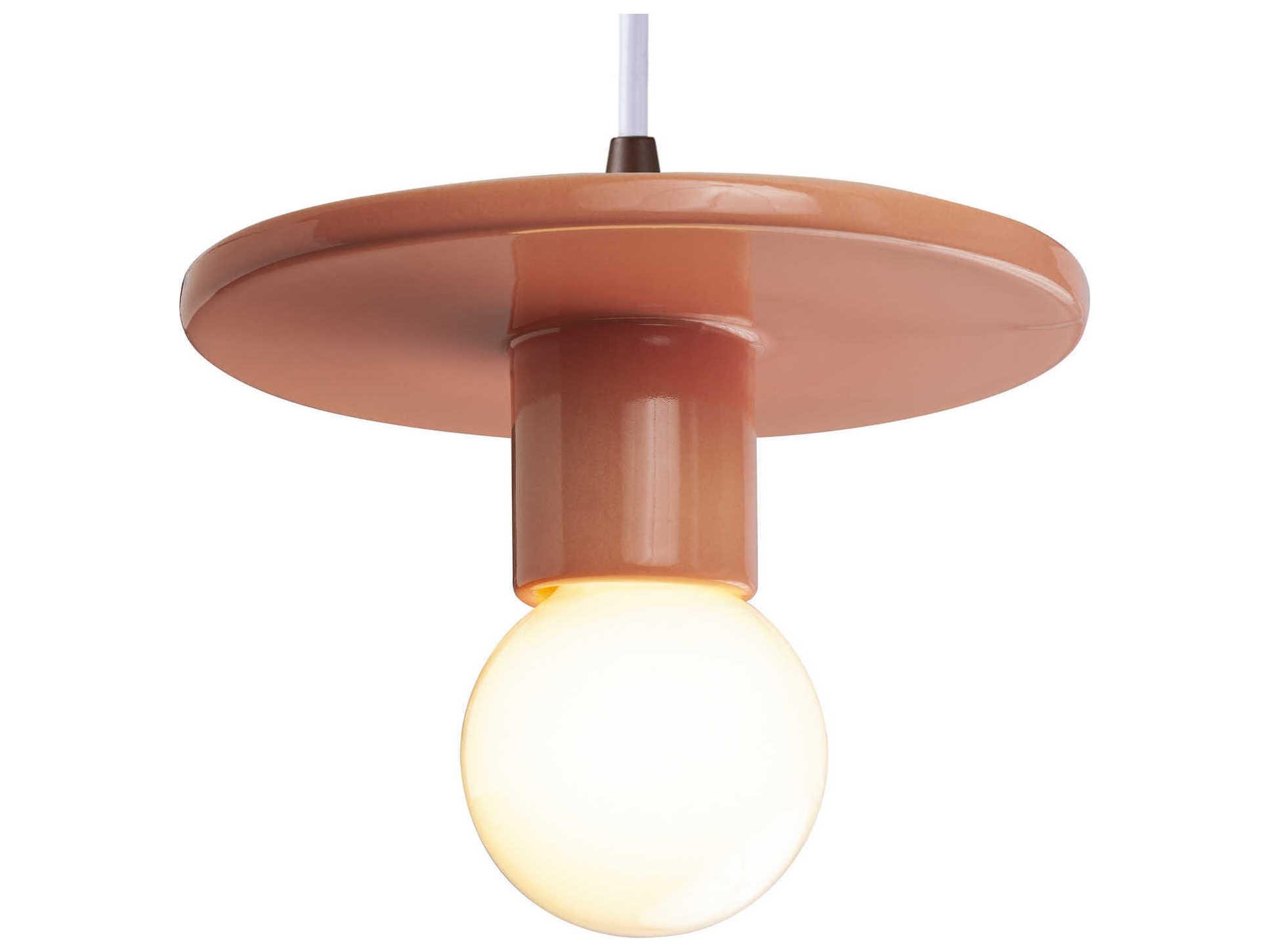 Justice Design Group Radiance 1-Light White Mini Pendant