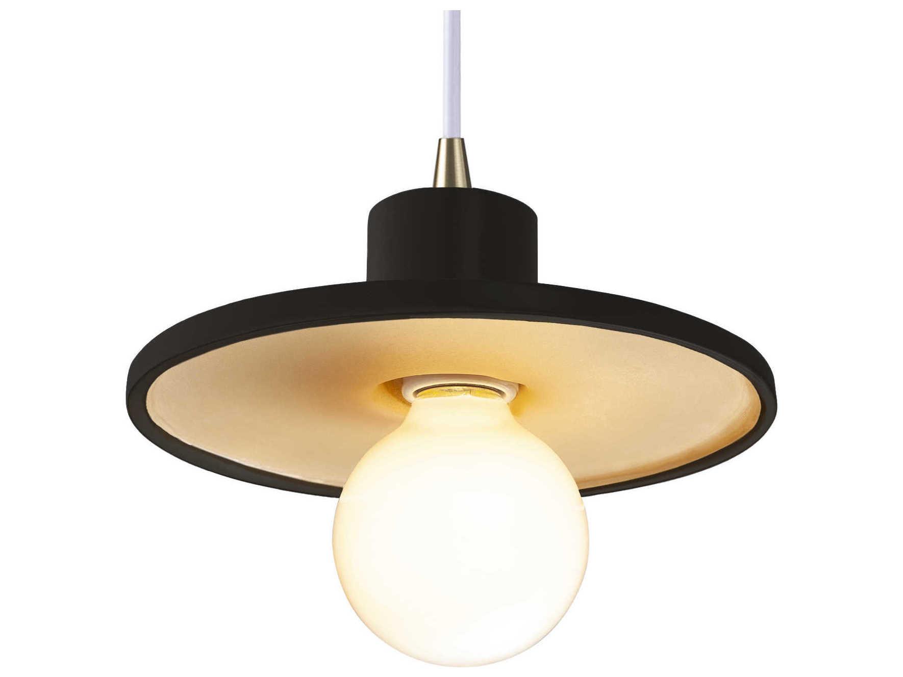 Justice Design Group Radiance 1-Light White Mini Pendant