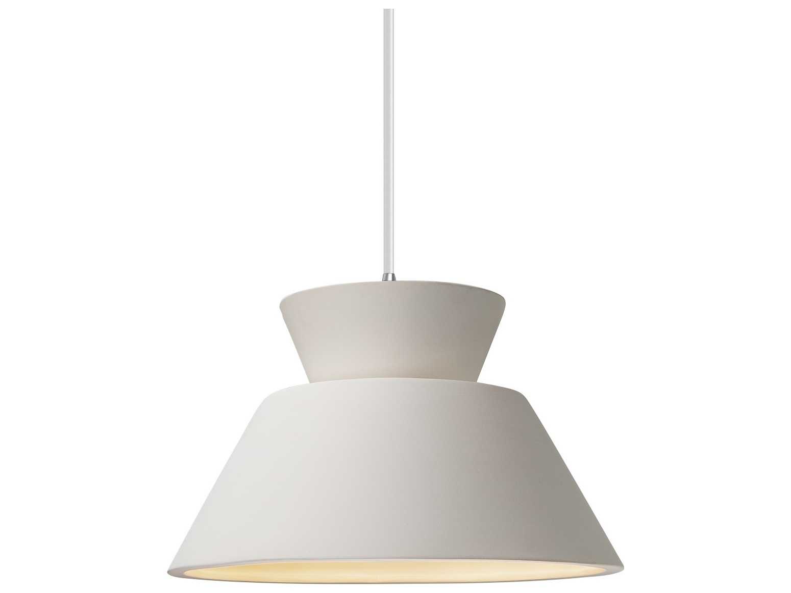 Justice Design Group Radiance 1-Light White Empire Mini Pendant