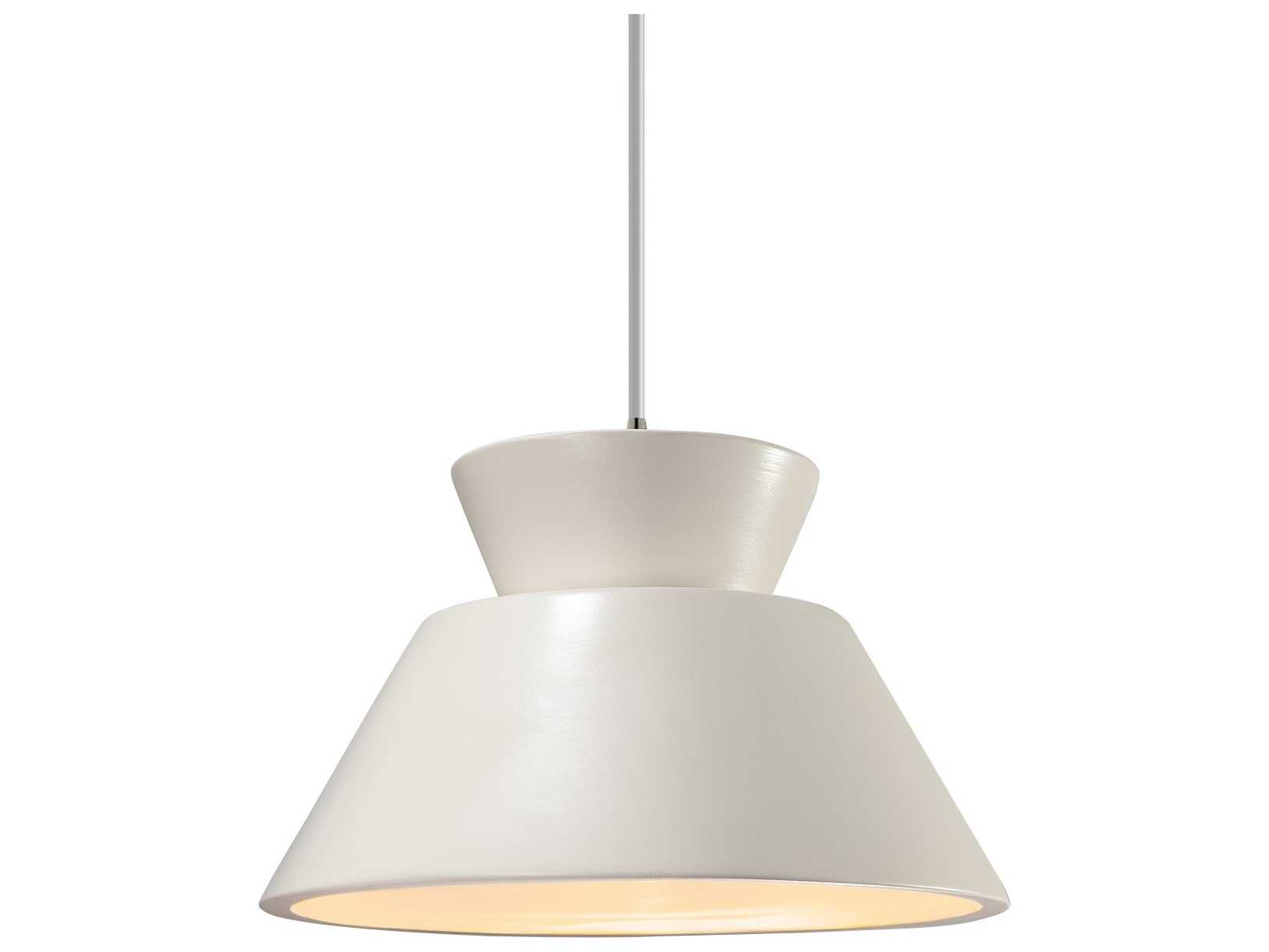 Justice Design Group Radiance 1-Light White Empire Mini Pendant
