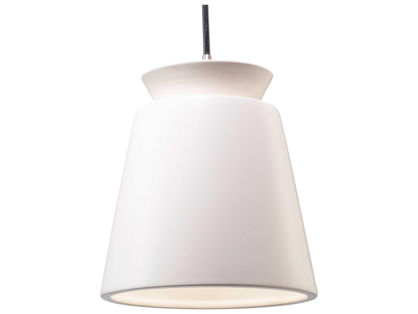 Justice Design Group Radiance 1-Light White Empire Mini Pendant