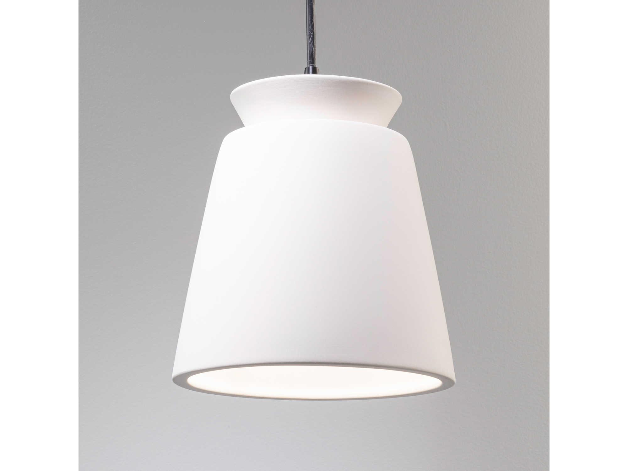 Justice Design Group Radiance 1-Light White Empire Mini Pendant