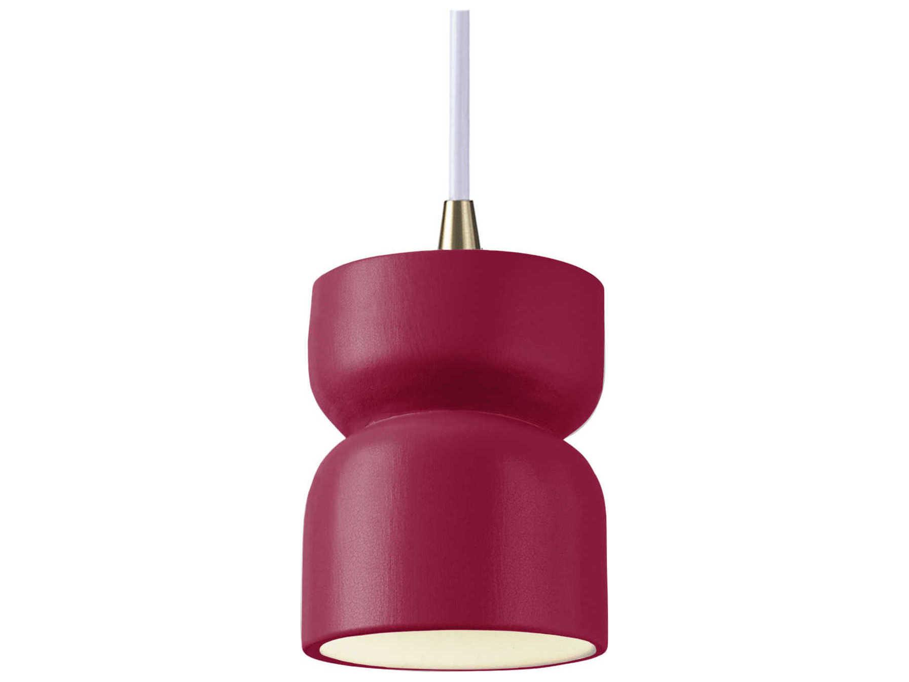Justice Design Group Radiance 1-Light White Mini Pendant