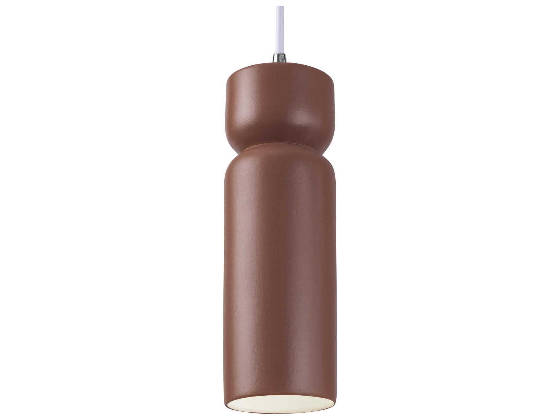 Justice Design Group Radiance 1-Light White Cylinder Mini Pendant