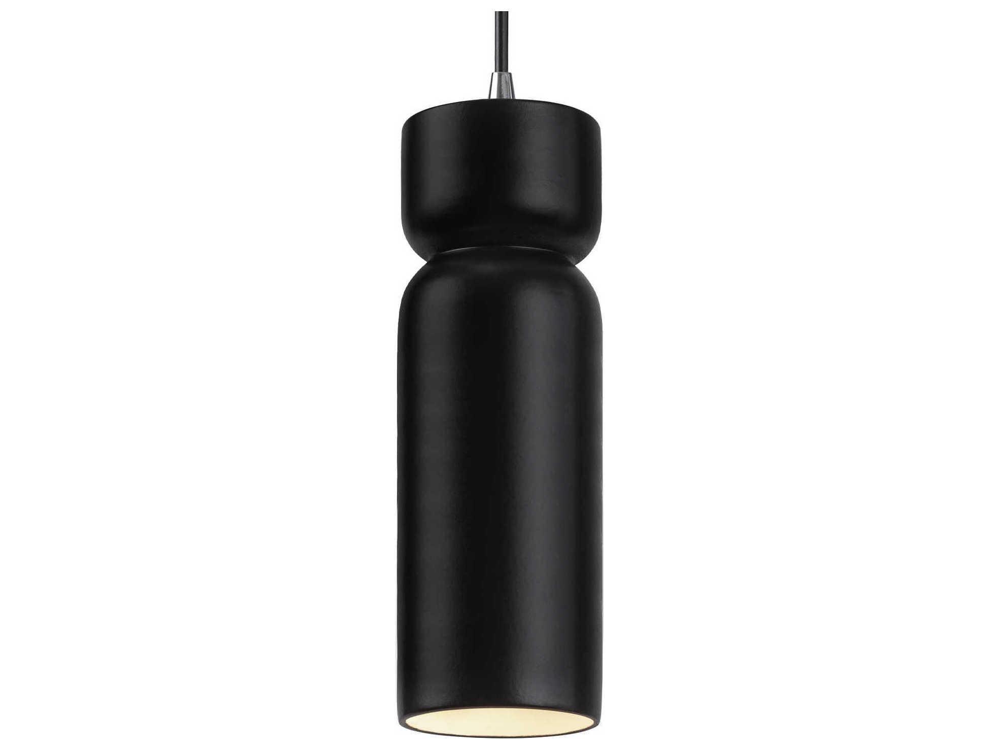 Justice Design Group Radiance 1-Light White Cylinder Mini Pendant