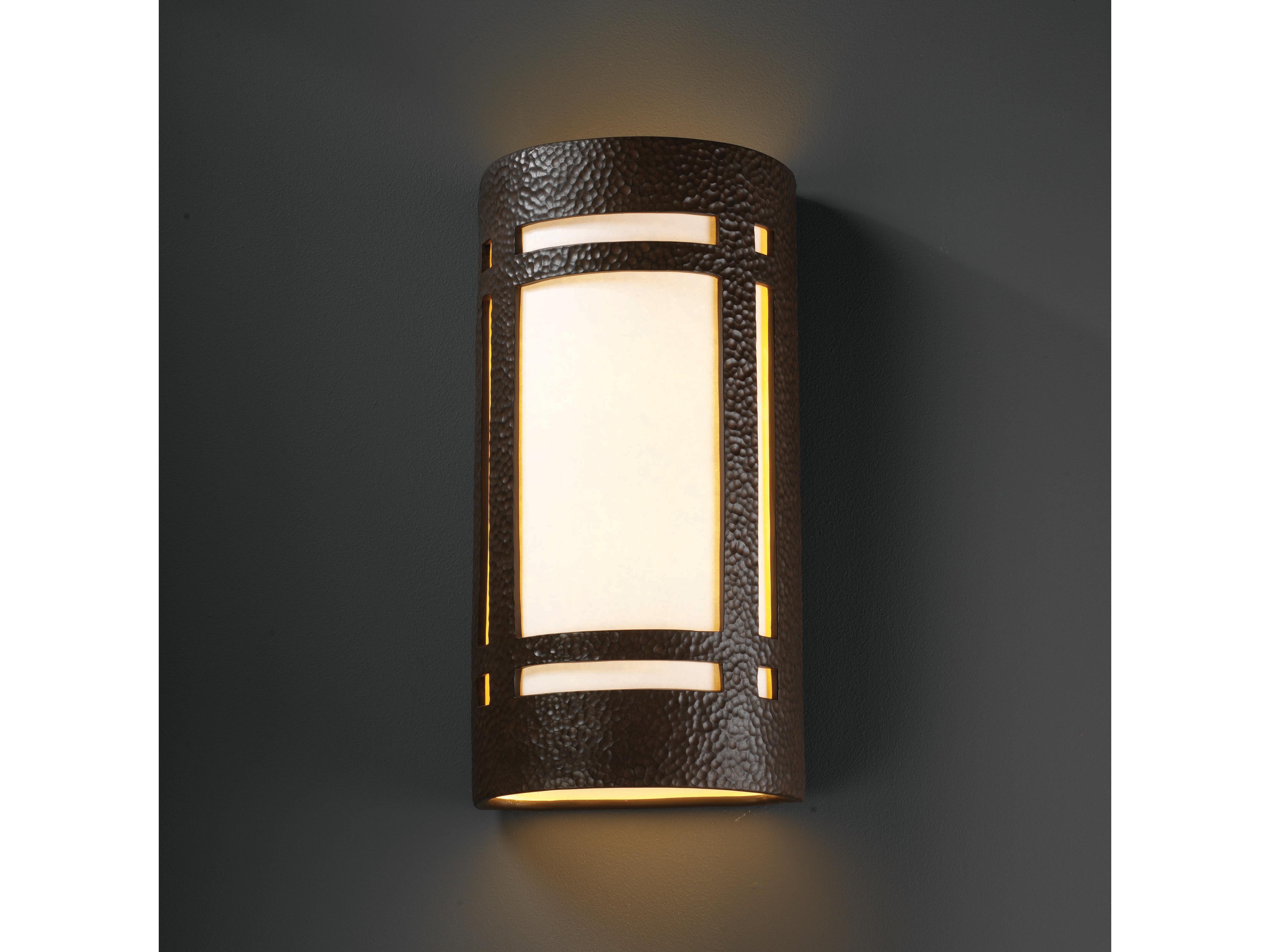 Justice Design Group Ambiance 2 - Light Outdoor Wall Light (Open Top & Bottom)
