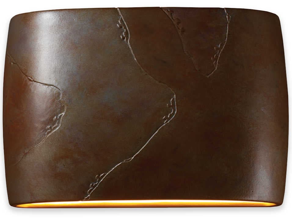 Justice Design Group Ambiance Oval 2 - Light Outdoor Wall Light (Closed Top)