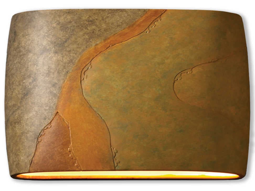 Justice Design Group Ambiance Oval 2 - Light Outdoor Wall Light (Closed Top)