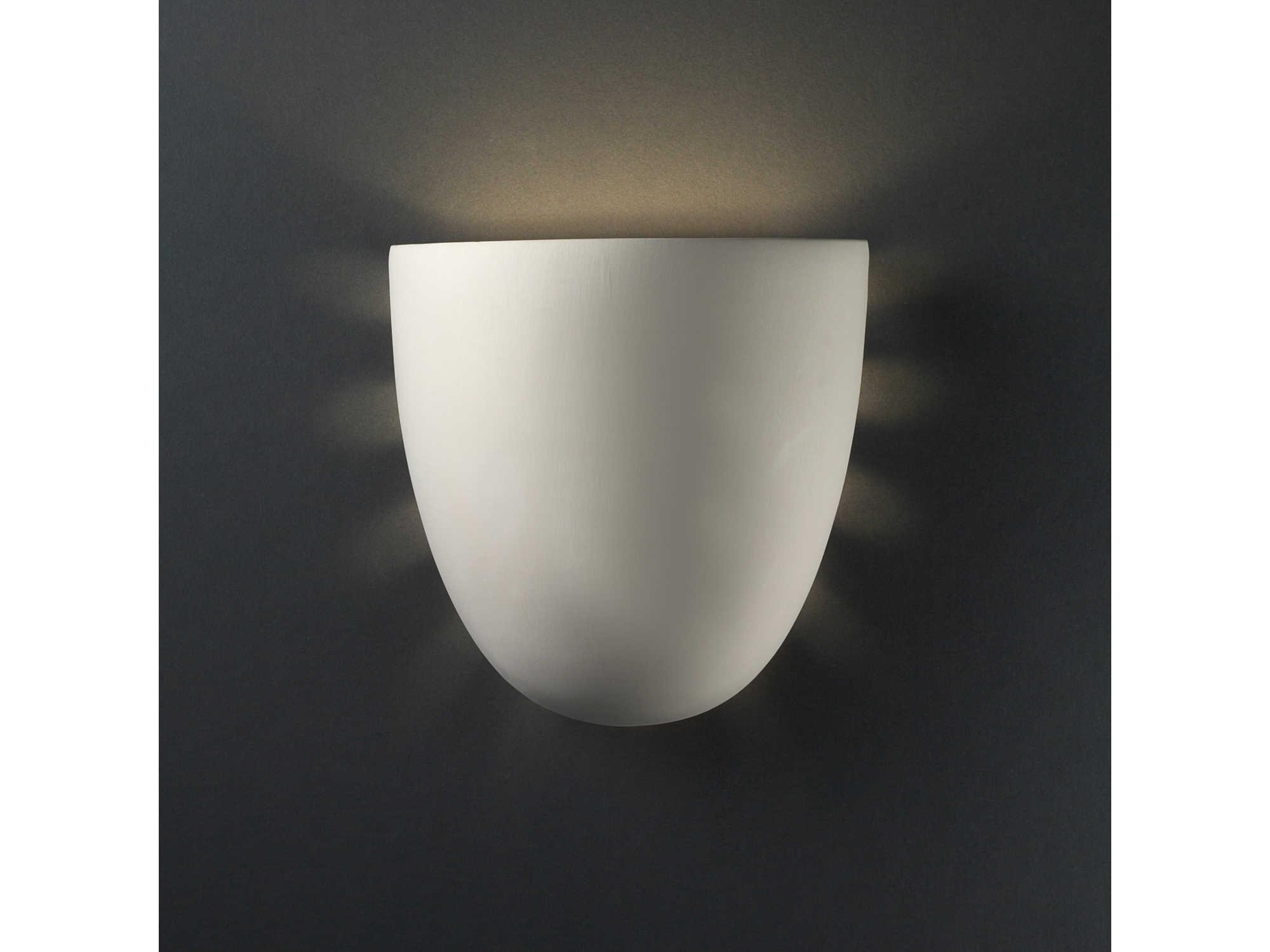 Justice Design Group Sun Dagger 1-Light White Wall Sconce