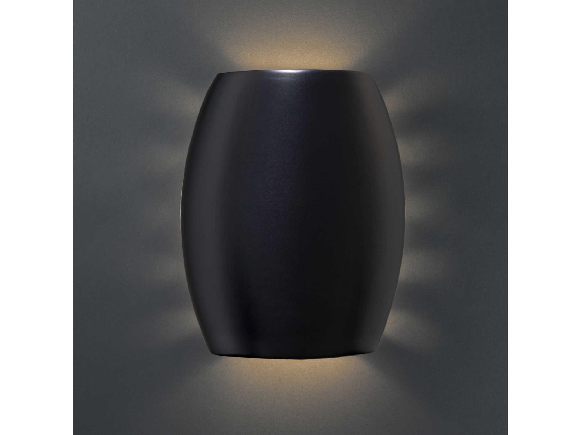 Justice Design Group Sun Dagger 2-Light Black Wall Sconce