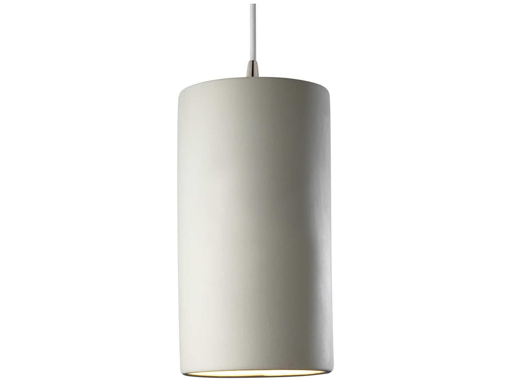 Justice Design Group Radiance 1-Light Chrome Cylinder Mini Pendant