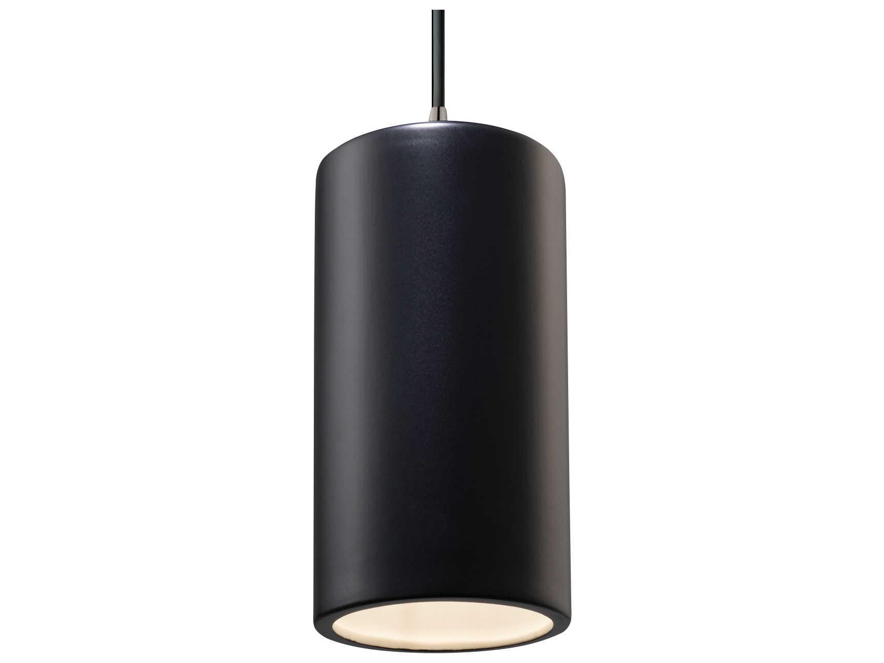Justice Design Group Radiance 1-Light Chrome Cylinder Mini Pendant