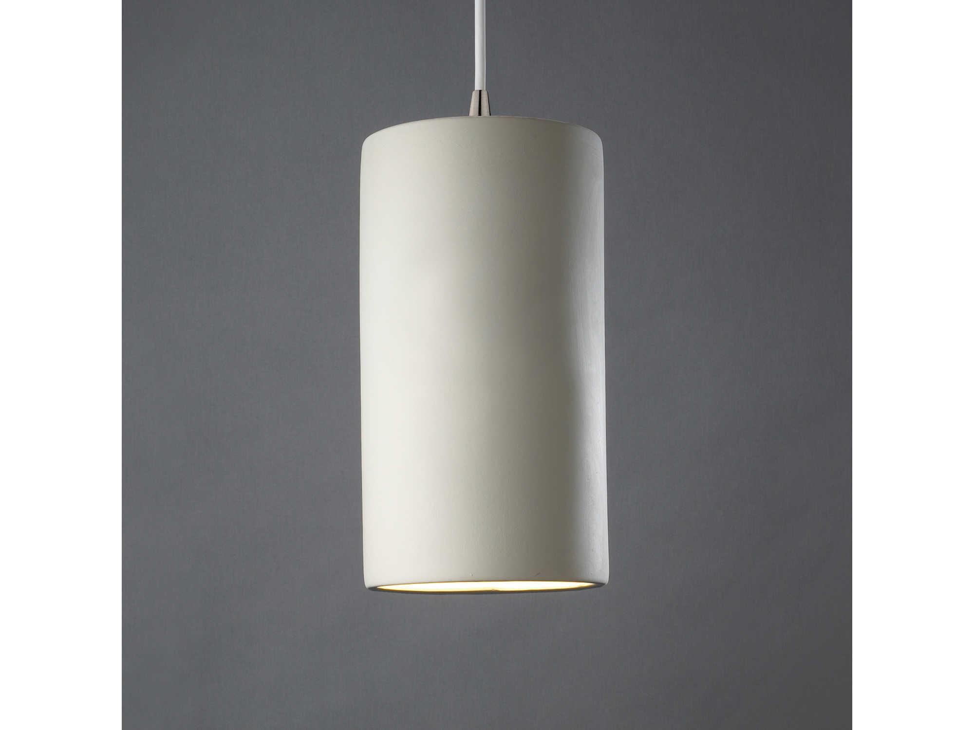 Justice Design Group Radiance 1-Light Chrome Cylinder Mini Pendant