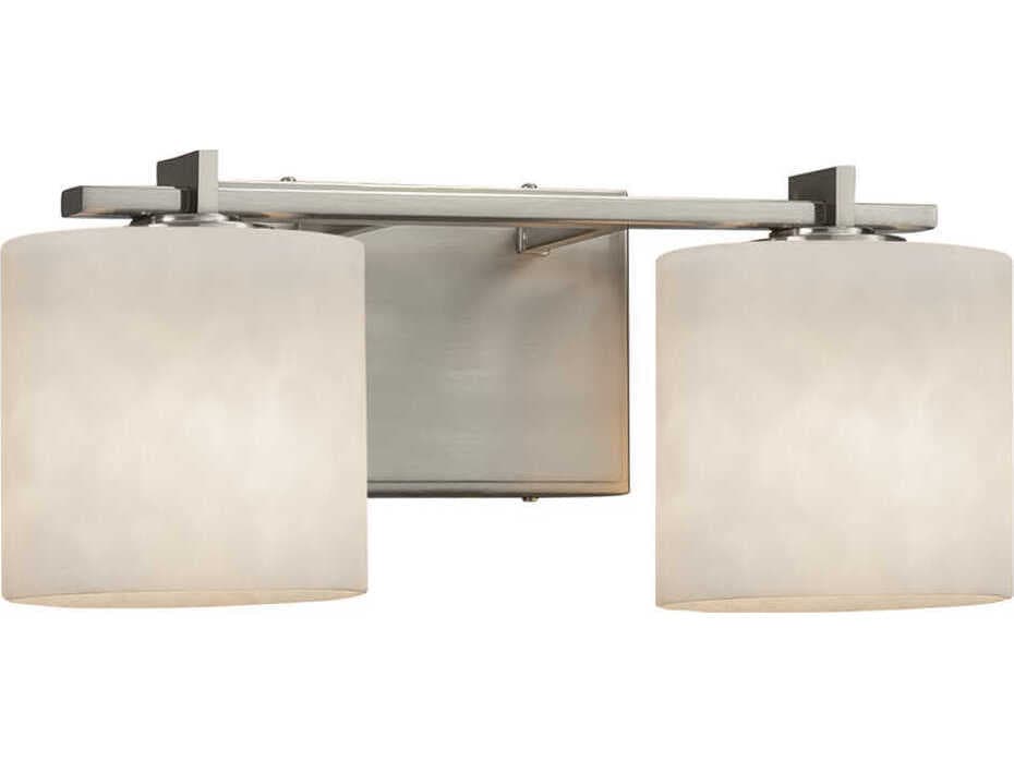Justice Design Group Clouds 2-Light Nickel Vanity Light