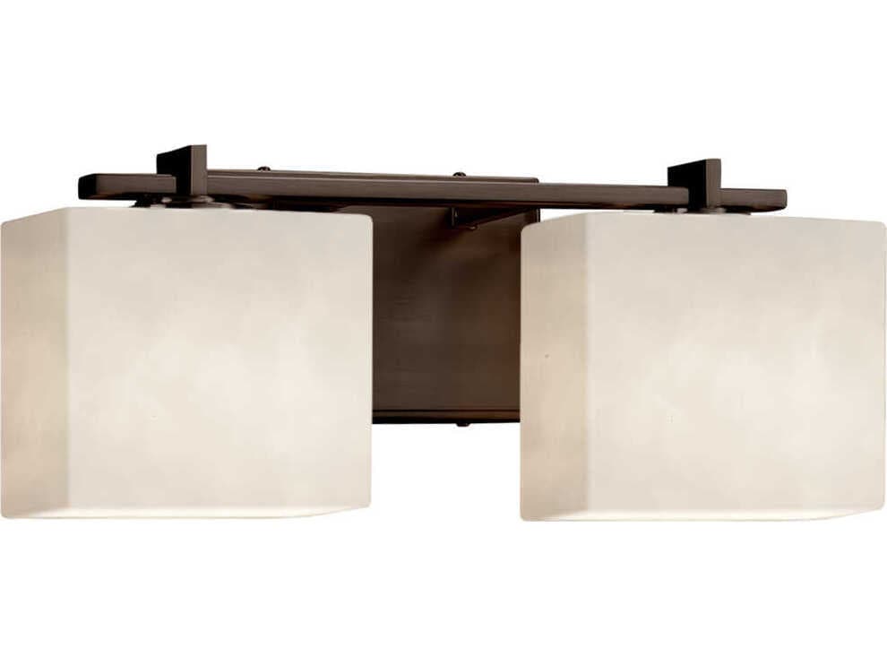 Justice Design Group Clouds 2-Light Nickel Vanity Light