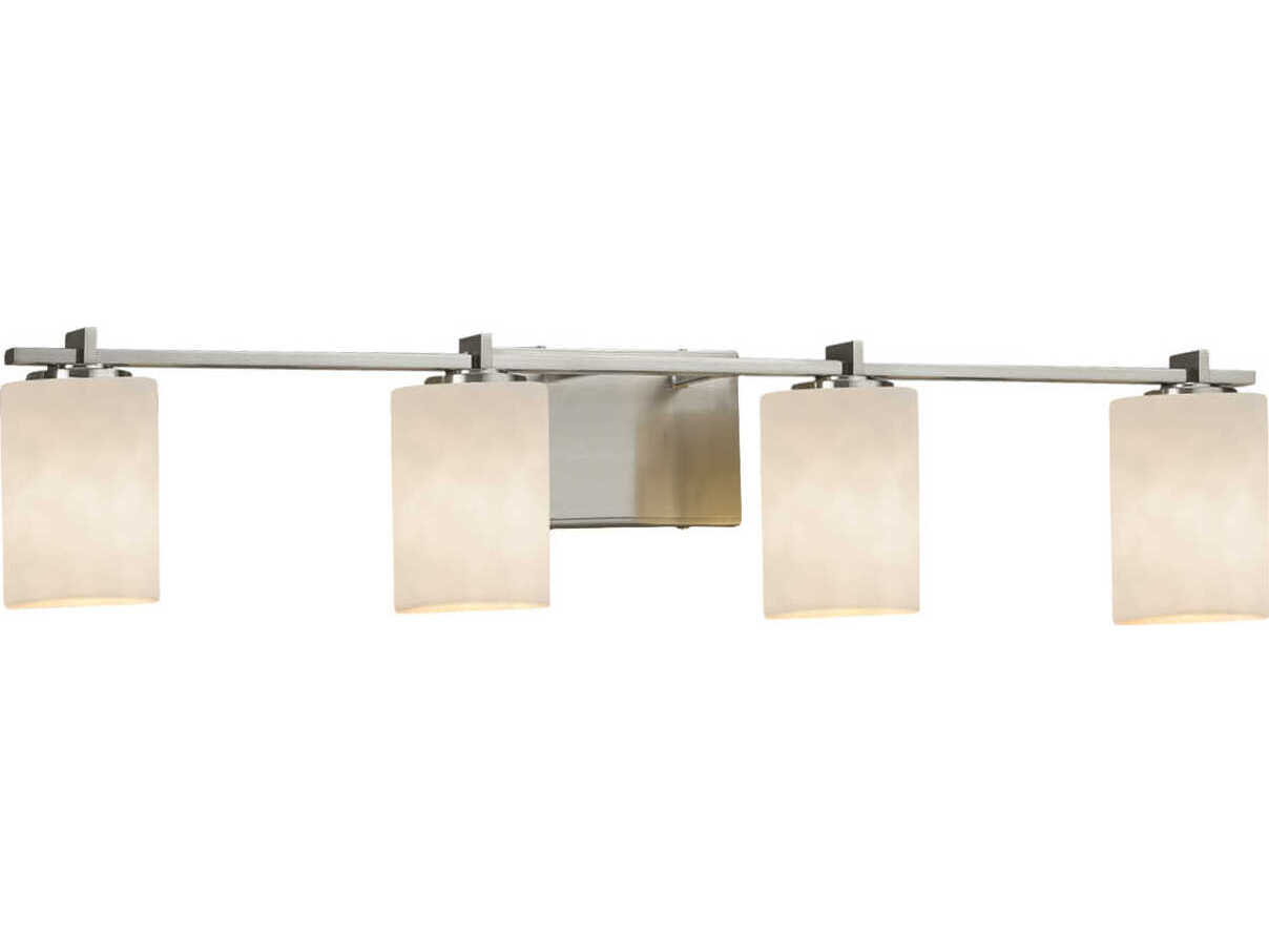 Justice Design Group Clouds 4-Light Nickel Vanity Light