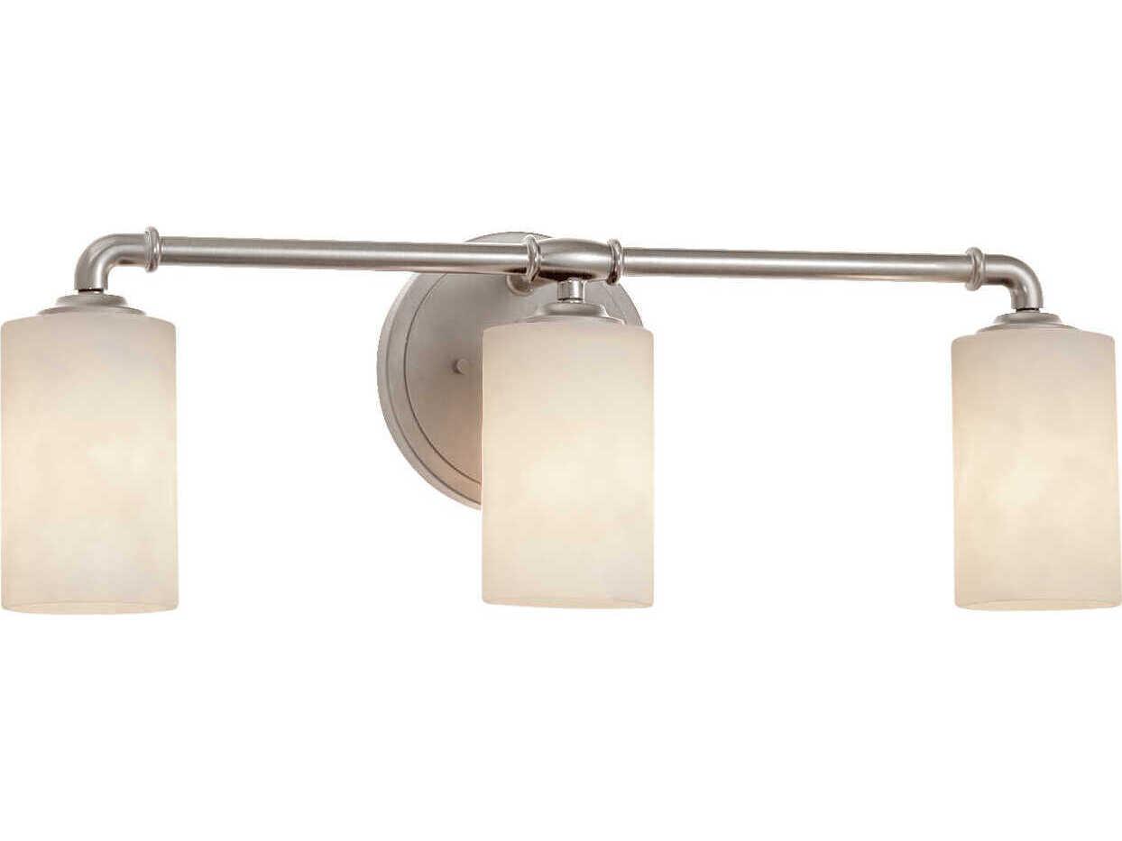 Justice Design Group Clouds 3-Light Nickel Vanity Light