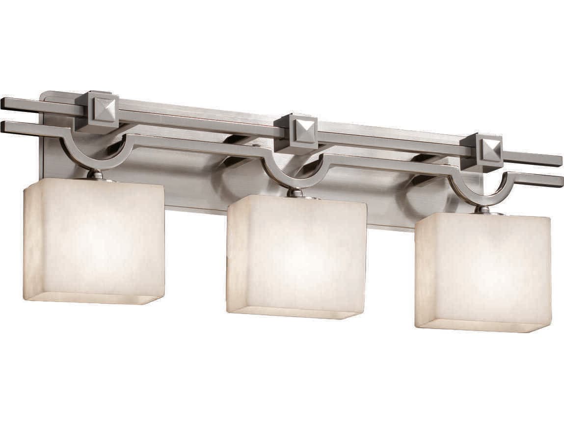Justice Design Group Clouds 3-Light Nickel Vanity Light