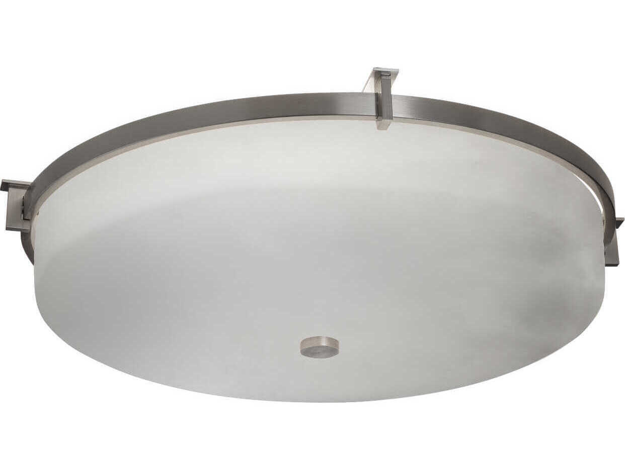 Justice Design Group Clouds Nickel LED Round Flush Mount