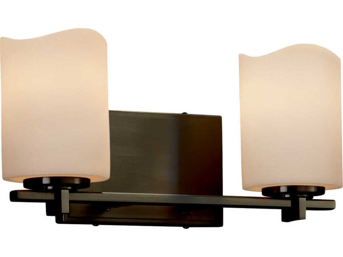 Justice Design Group Candlearia 2-Light Bronze Vanity Light