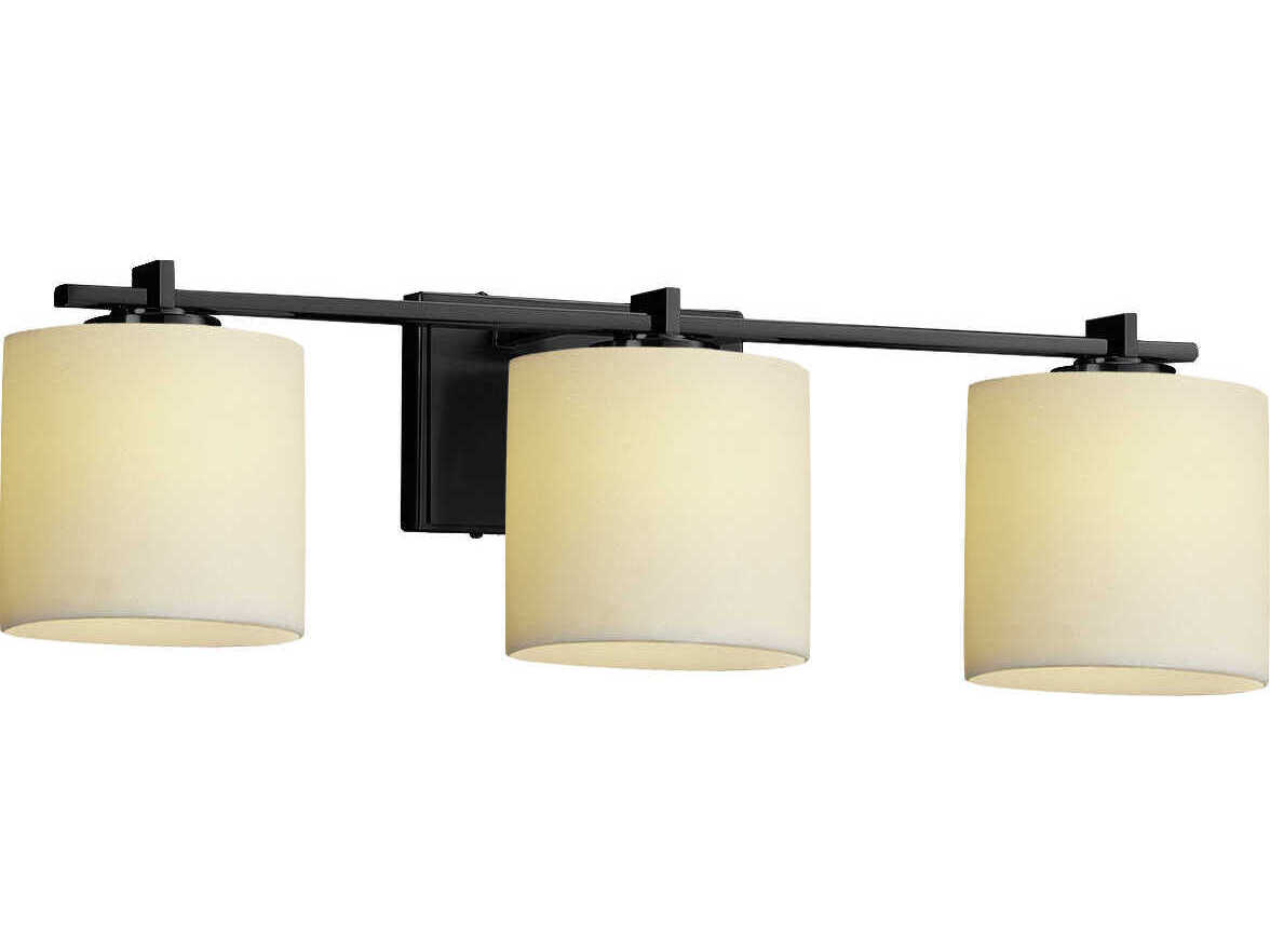 Justice Design Group Candlearia 3-Light Black Vanity Light