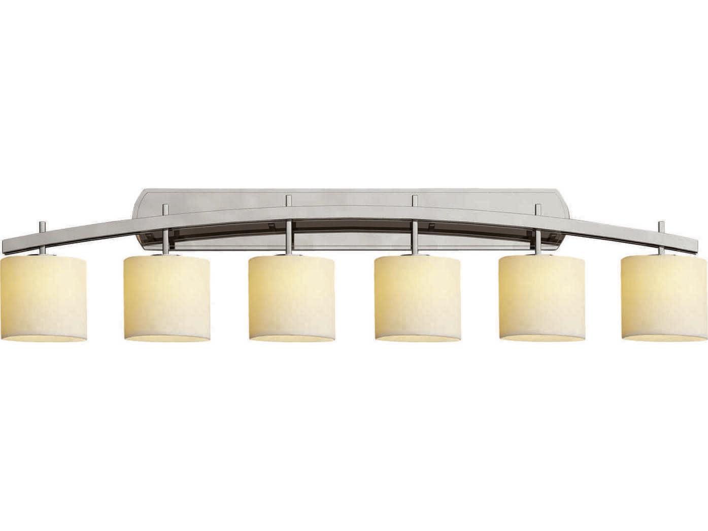 Justice Design Group Candlearia 6-Light Nickel Vanity Light