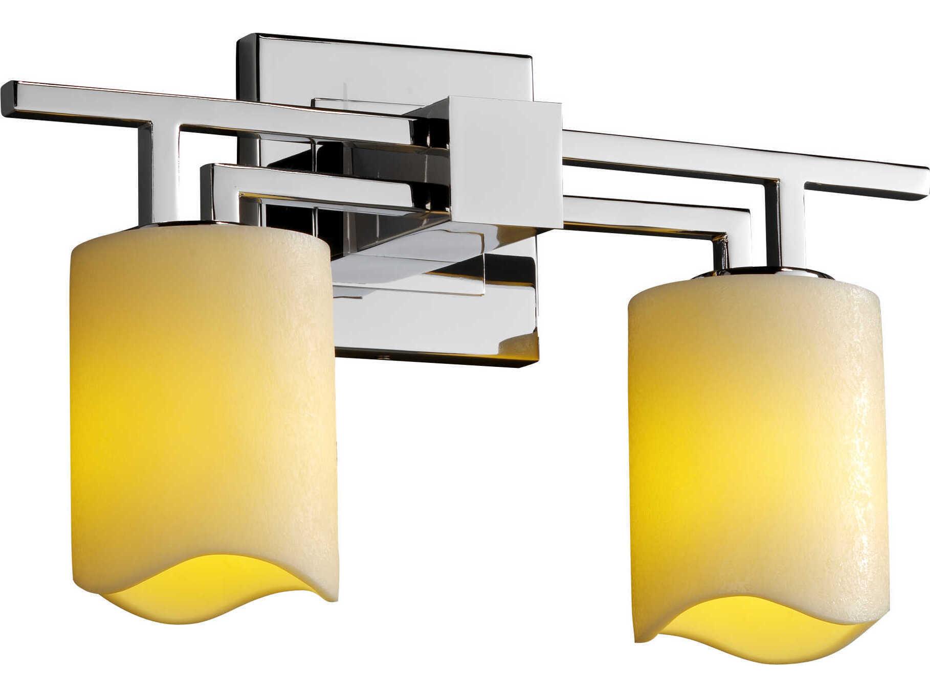 Justice Design Group Candlearia 2-Light Bronze Vanity Light