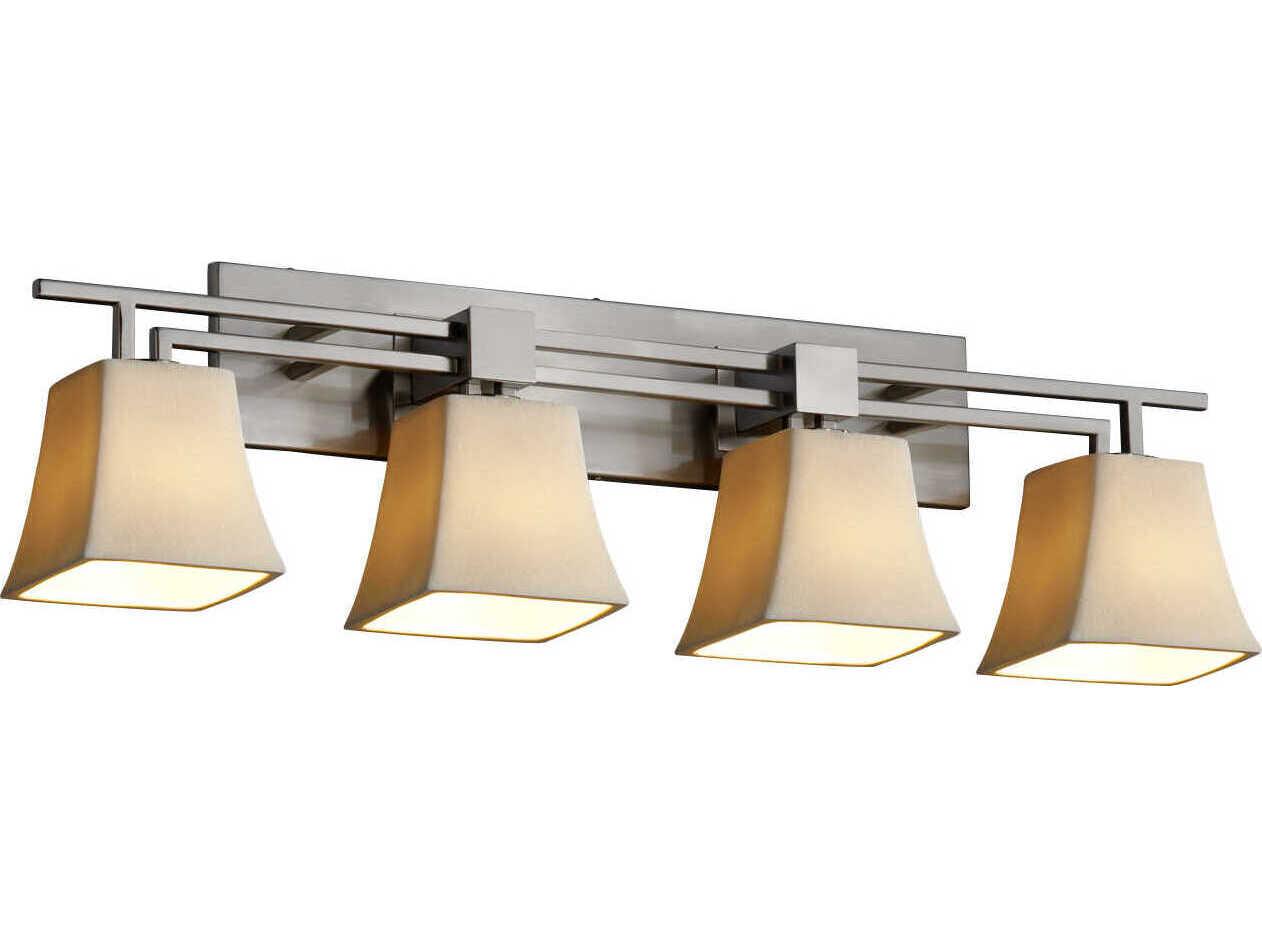 Justice Design Group Candlearia 4-Light Nickel Vanity Light