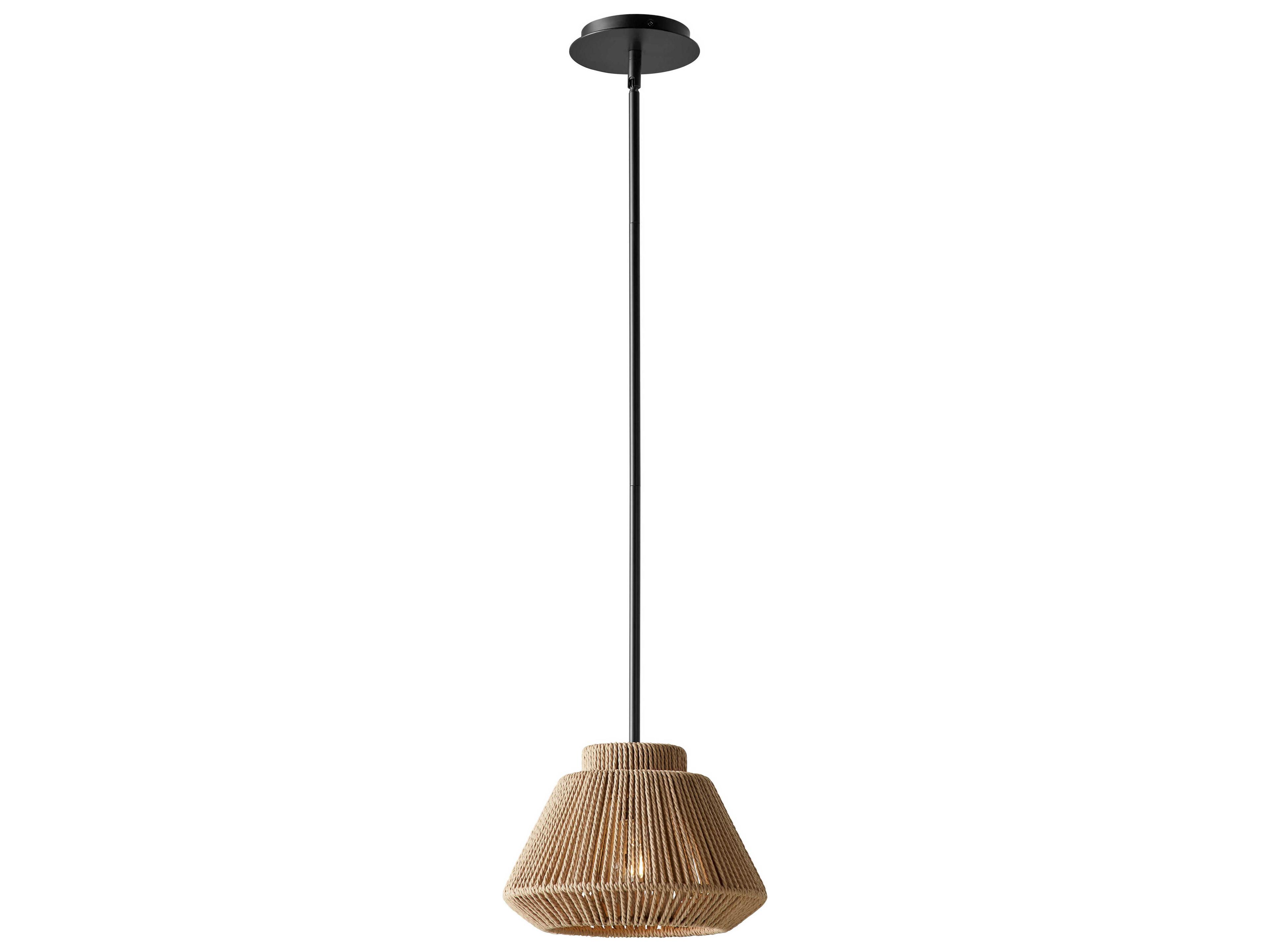 Justice Design Group Eco Nido 1-Light Matte Black Brown Mini Pendant