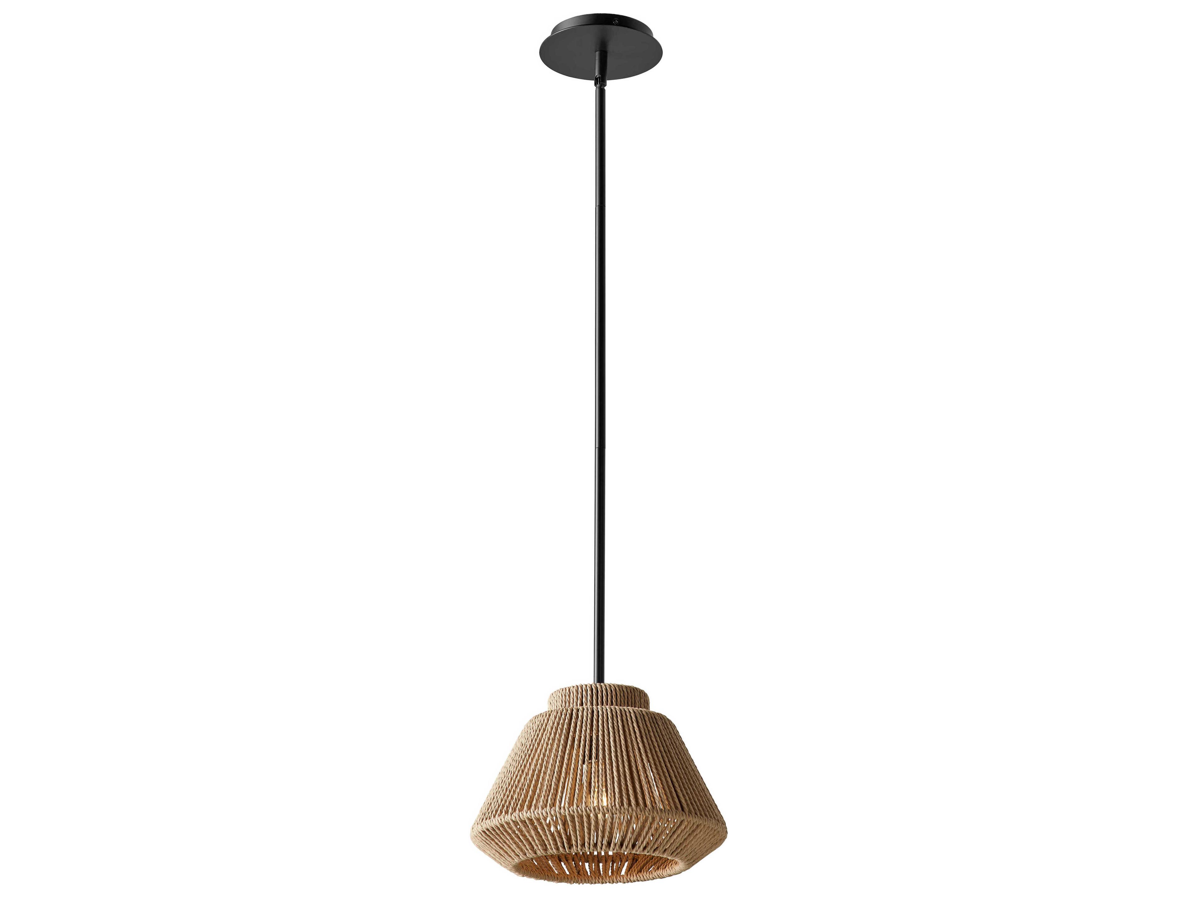 Justice Design Group Eco Nido 1-Light Matte Black Brown Mini Pendant