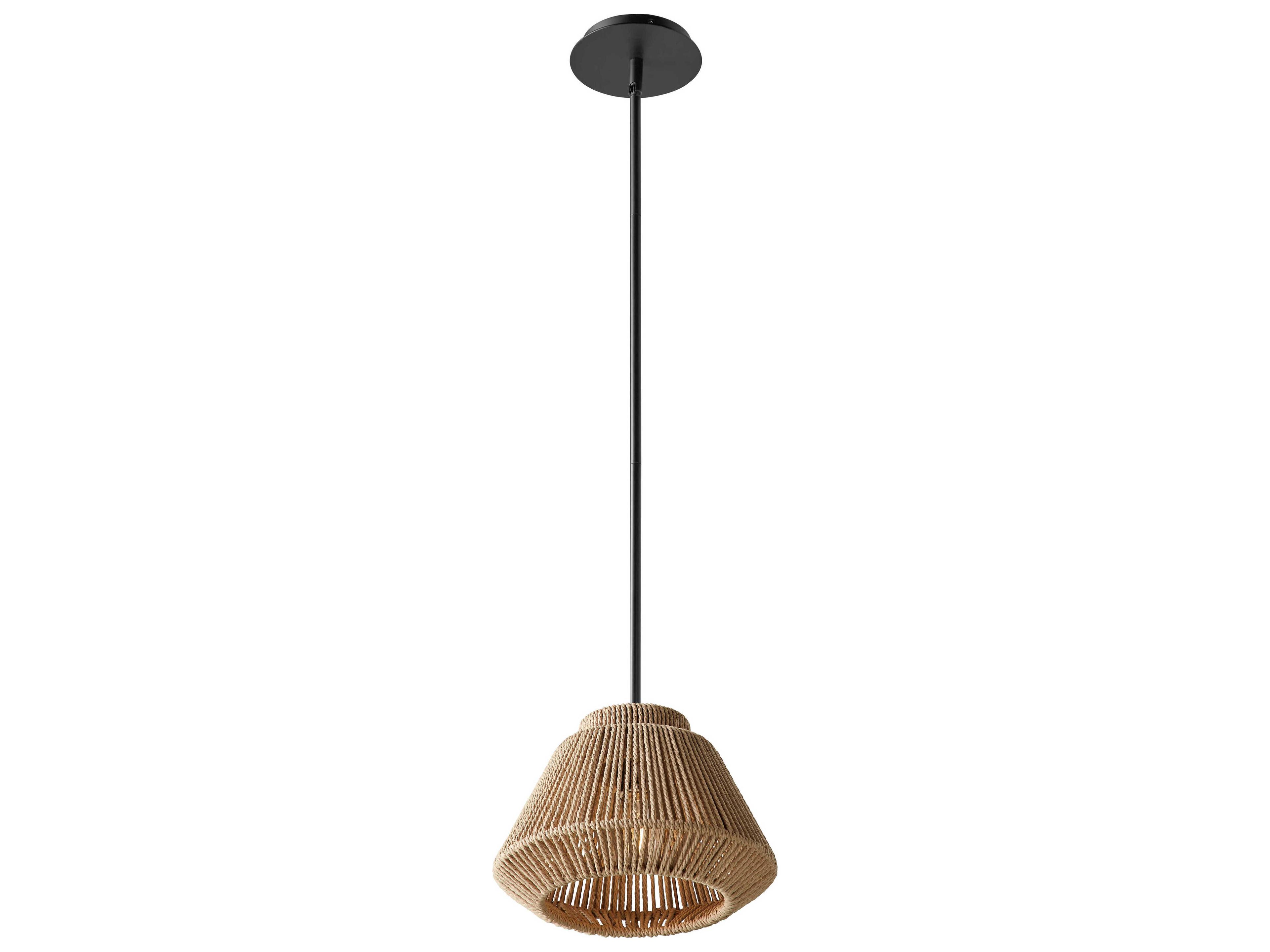 Justice Design Group Eco Nido 1-Light Matte Black Brown Mini Pendant