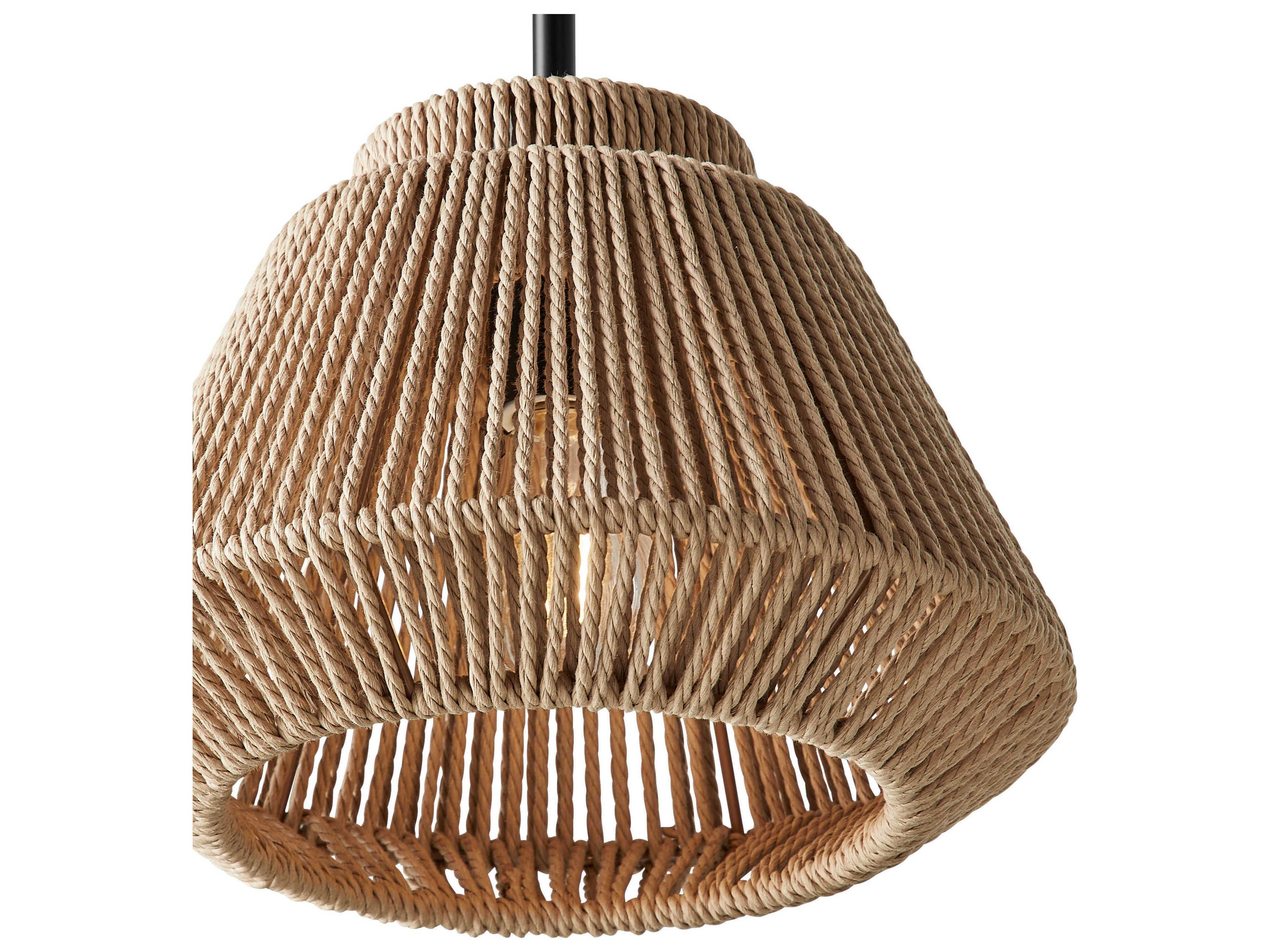 Justice Design Group Eco Nido 1-Light Matte Black Brown Mini Pendant