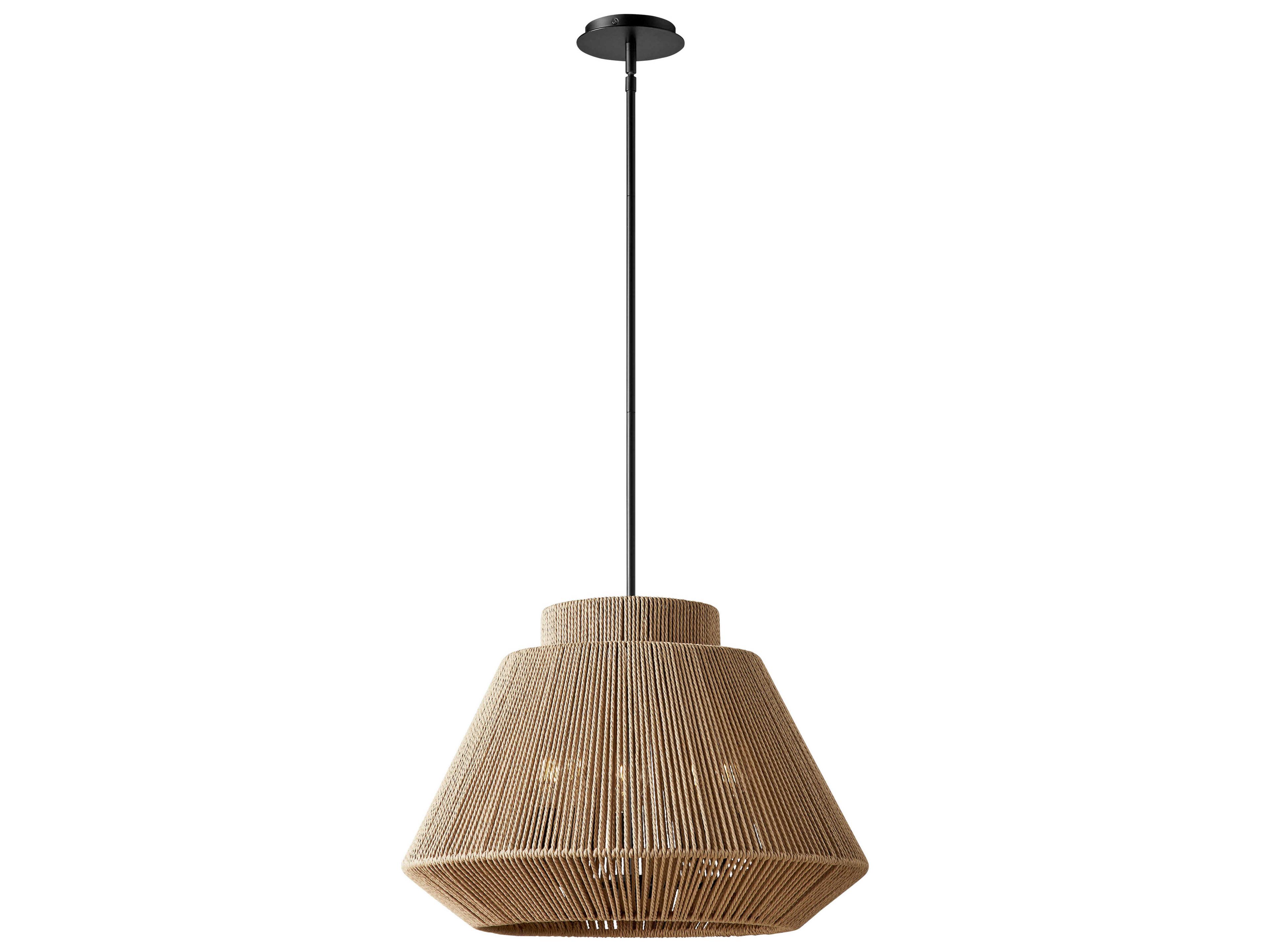 Justice Design Group Eco Nido 5-Light Matte Black Brown Pendant